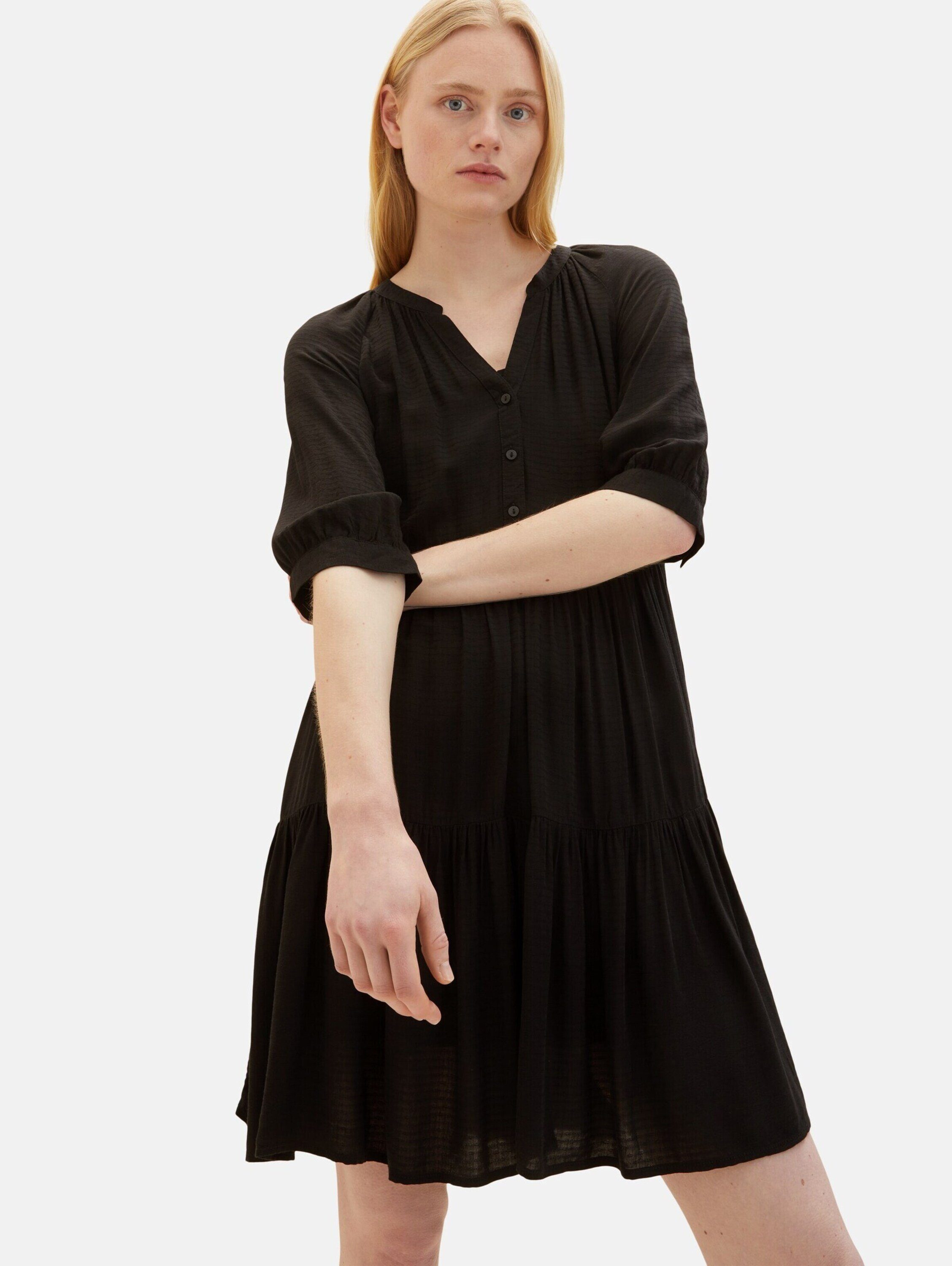 TOM TAILOR Midikleid (1-tlg) Drapiert/gerafft
