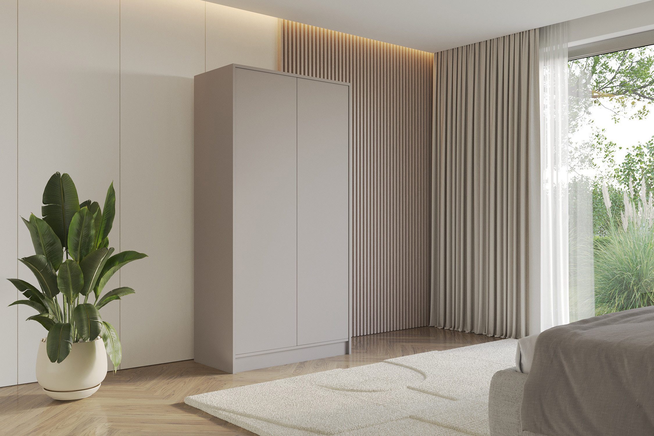 ALTDECOR Drehtürenschrank GELE (Kleiderschrank Garderobenschrank mit viel Stauraum, Moderner Schrank)