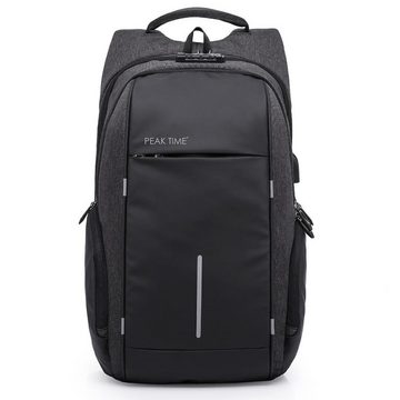 PEAK TIME Tagesrucksack PT-304, Cityrucksack mit praktischen Seitentaschen