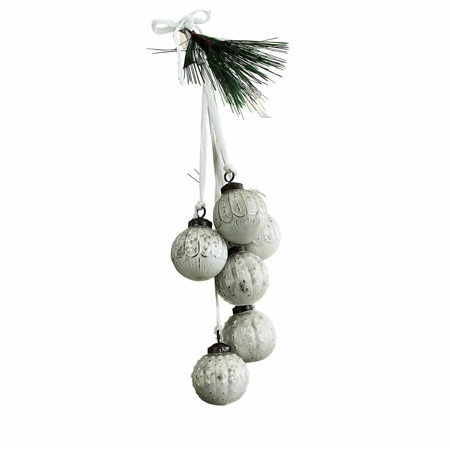 Mirabeau Christbaumschmuck Weihnachtsschmuck 6er Set Tara antikweiß, none