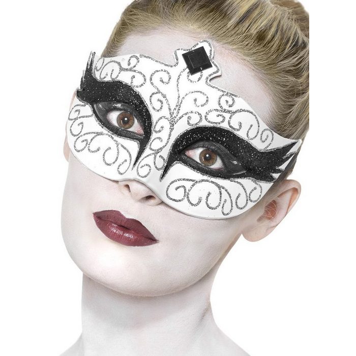 Smiffys Verkleidungsmaske Black Swan Maske Düster-romantische Maske für effektvolle Kostümideen