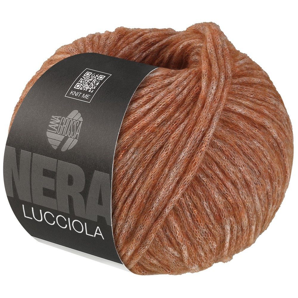 LANA GROSSA LUCCIOLA (NERA) Häkelwolle, 50 m (Effektgarn aus Alpaka- und Merinofasern mit Metallglanz), 50 g