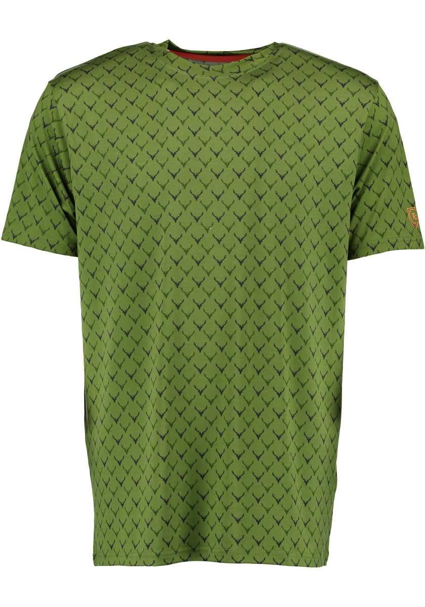 Tom Collins T-Shirt Creyon Kurzarm T-Shirt mit Allover-Druck "Hirsch"