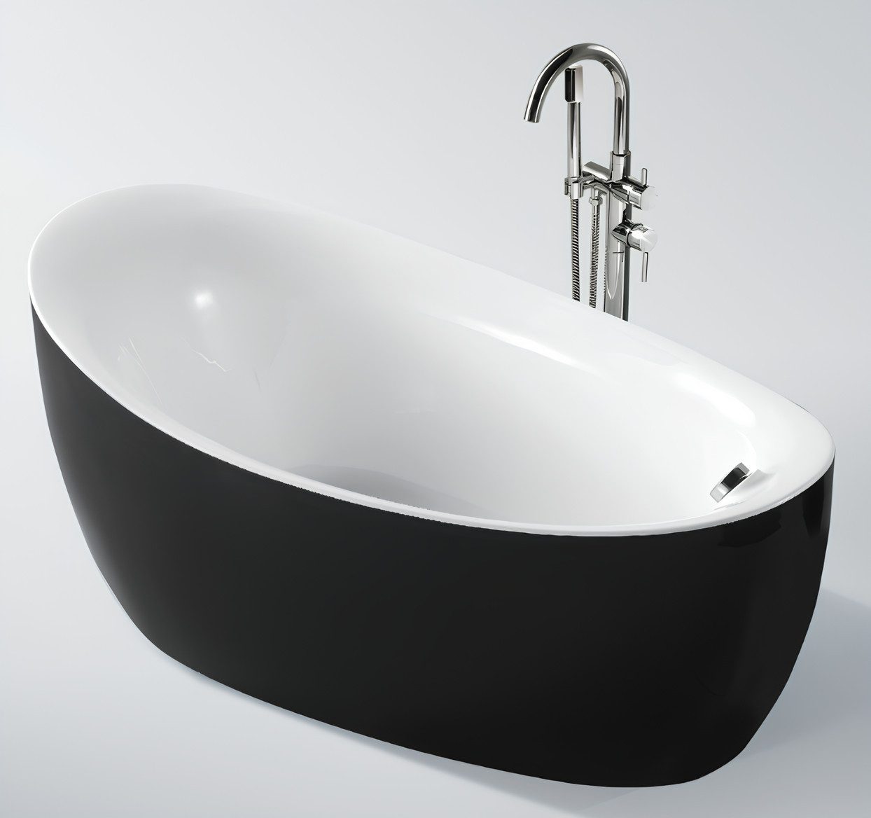 Xlmoebel Badewanne Moderne freistehende Acryl-Badewanne für ein modernes Badezimmer., Hergestellt in Europa