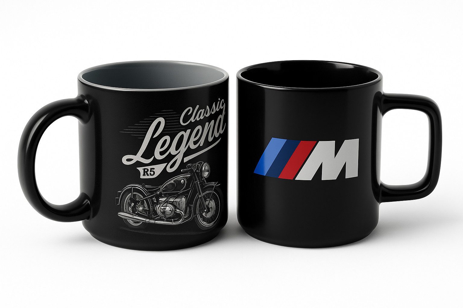 BMW Tasse BMW M Logo Tasse Kaffebecher Kaffeetasse Doppelpack Becher Geschenk, 1-tlg.