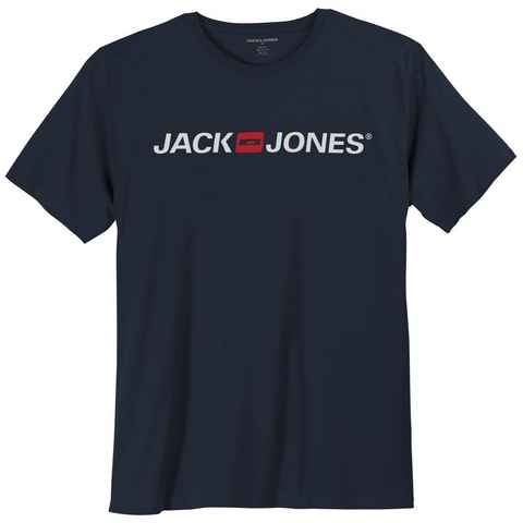 Jack & Jones Rundhalsshirt T-Shirt große Größen Logodruck Jack & Jones navy