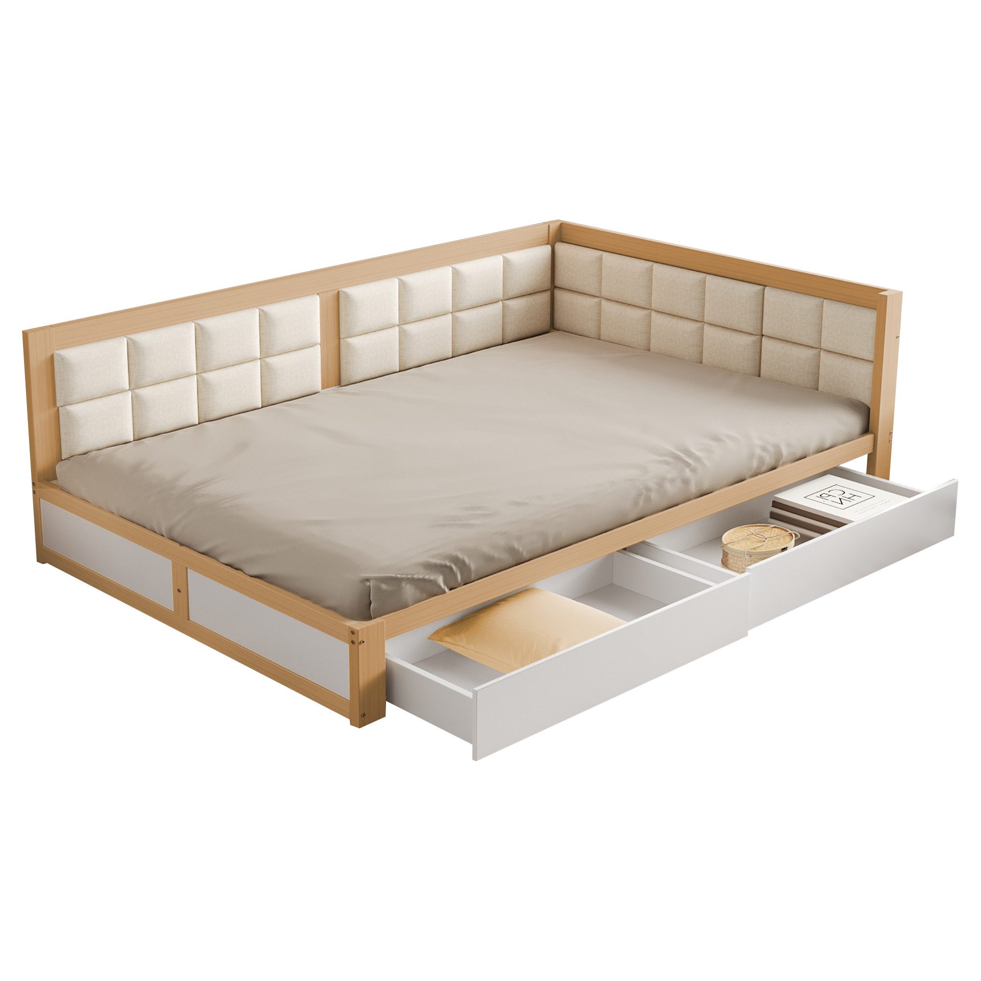 REDOM Polsterbett Schlafsofa Multifunktionsbett, Funktionsbett Stauraumbett günstig online kaufen