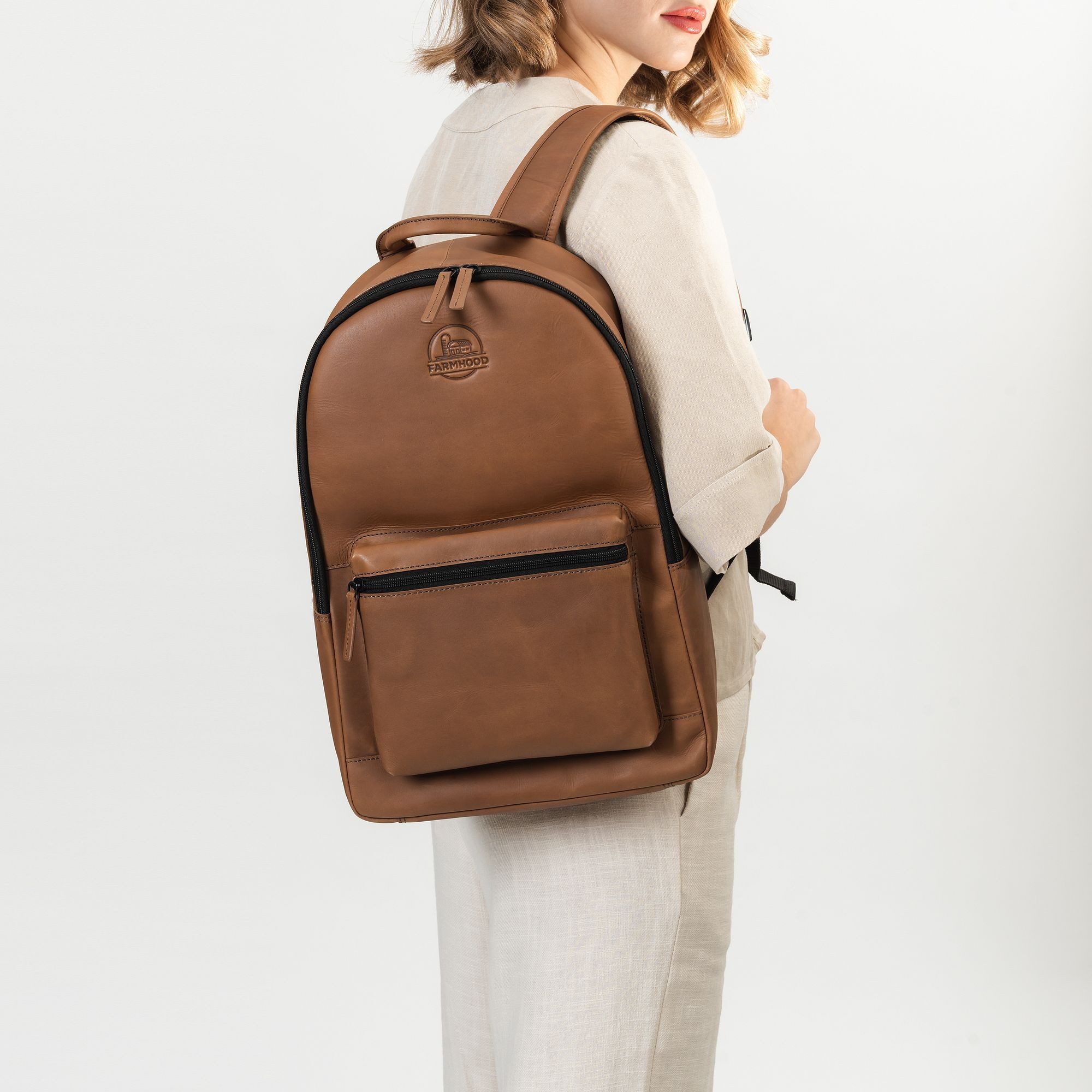 Farmhood Laptoprucksack Nashville, Leder