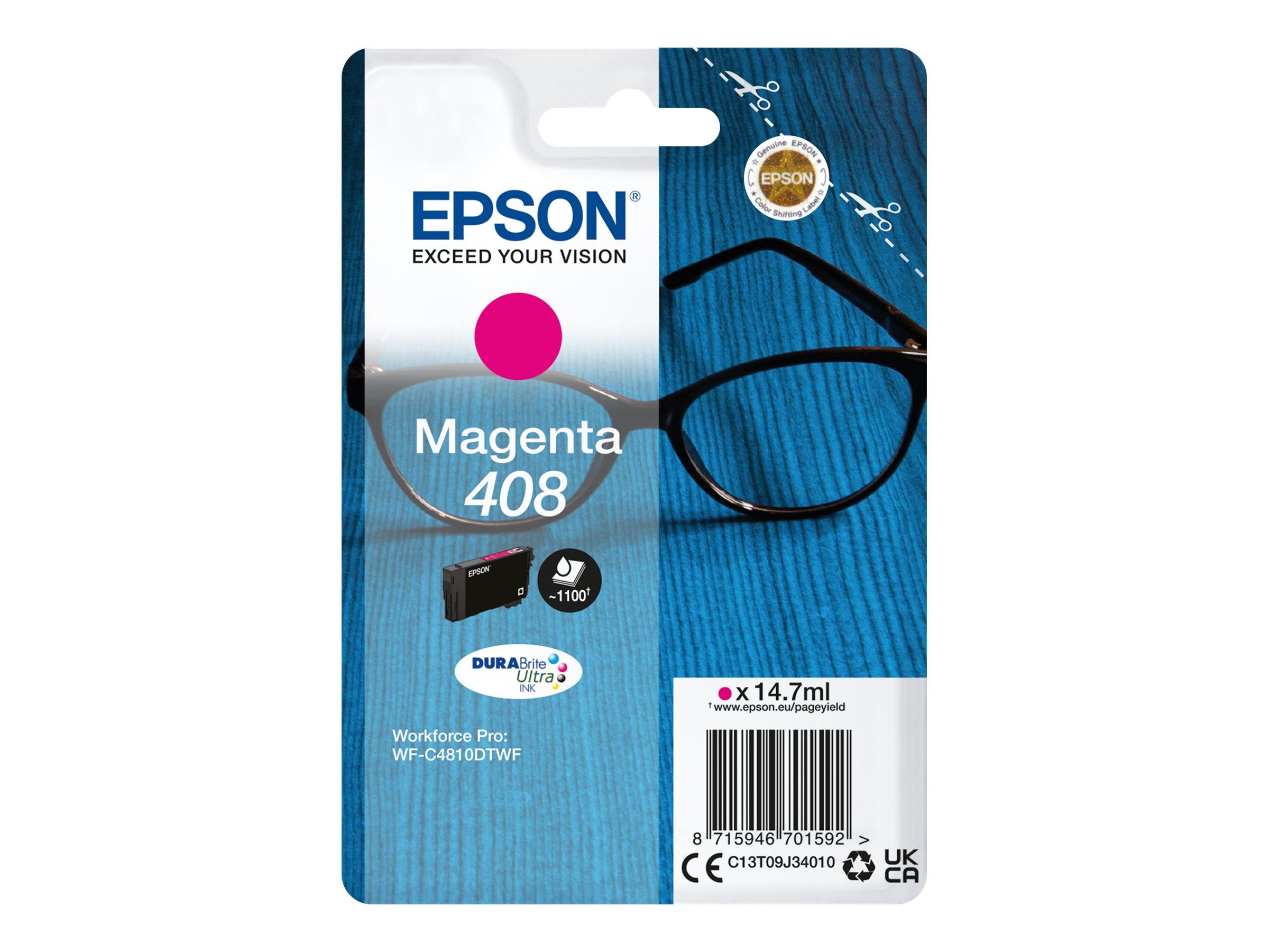 Epson EPSON Ink/Singlepack Magenta 408 DURABrite Ult Tintenpatrone