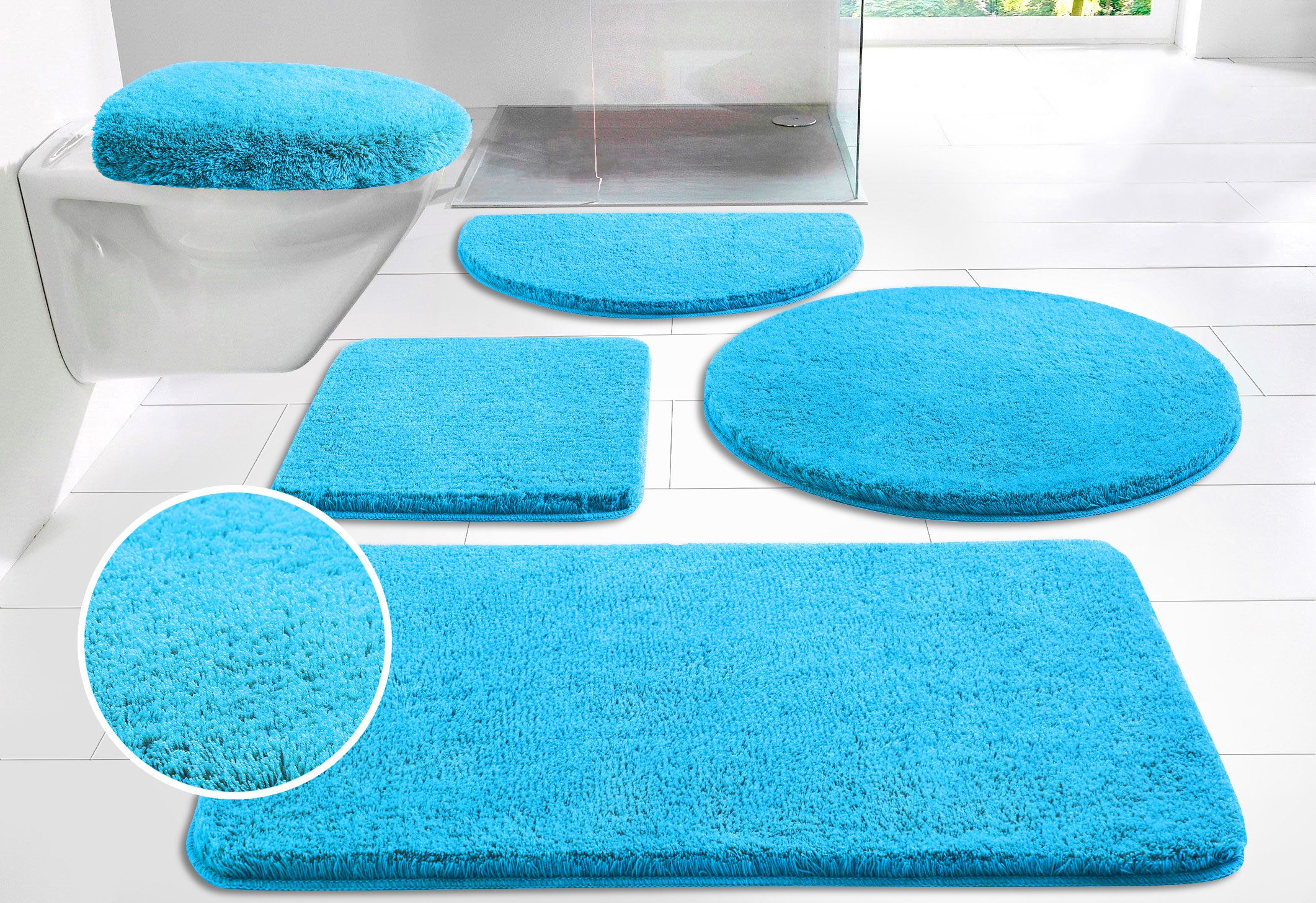 Badematte Merida, Badvorleger, Badezimmer Teppich
