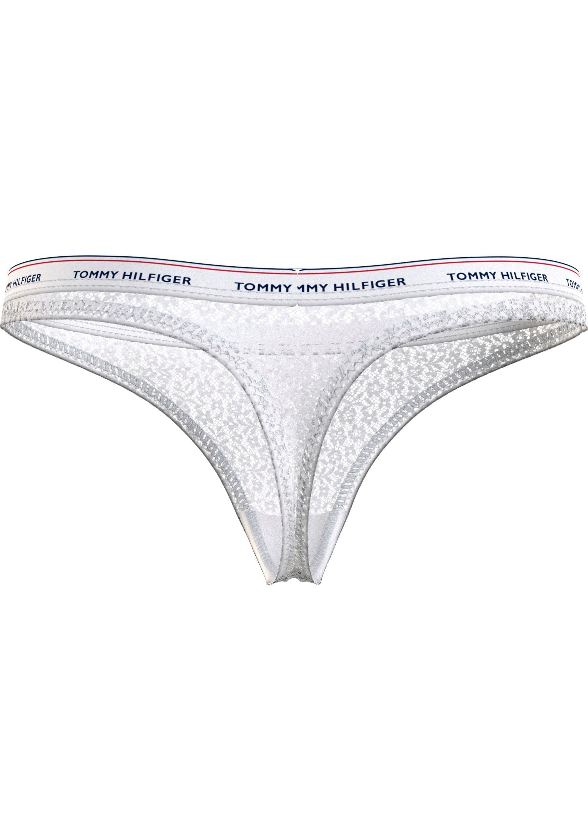 3 Slip Hilfiger Tommy 3er-Pack) Logobund (EXT Tommy Underwear (Packung, SIZES) LACE PACK mit Desert_Sky/White/Primary_Red Hilfiger THONG