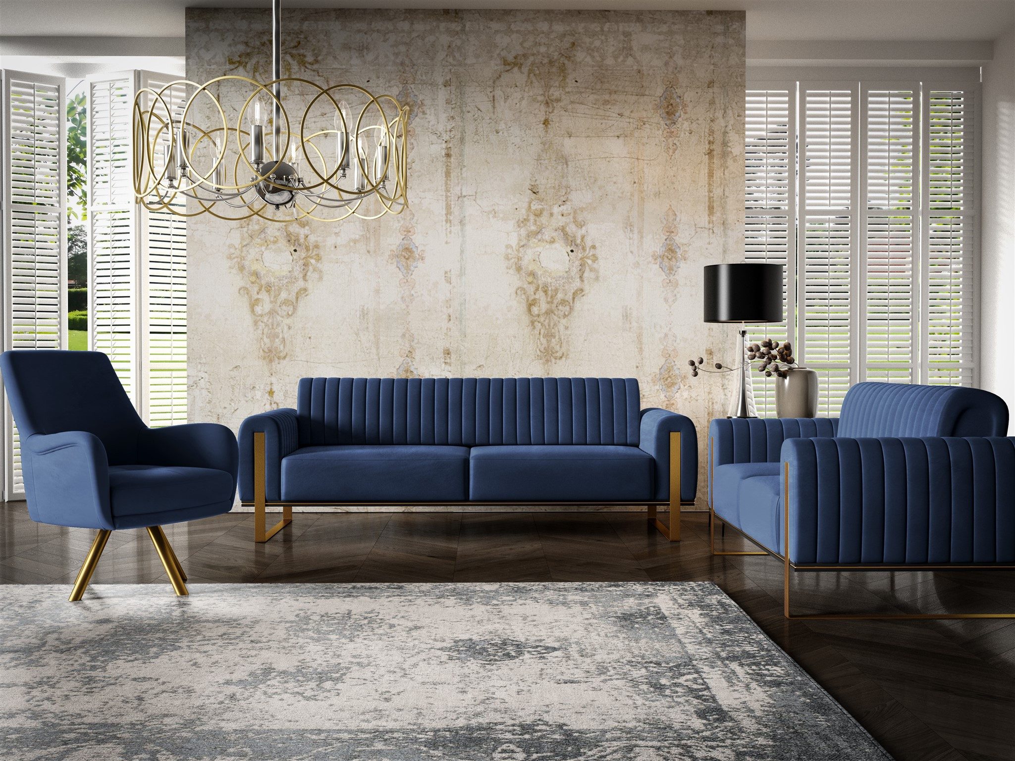 Fun Möbel Polstergarnitur Sofaset Designersofas VALERIE günstig online kaufen
