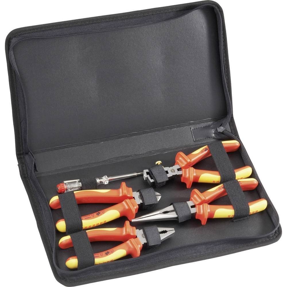 TOOLCRAFT Zangenset GS-geprüft Zangen-Set inkl. Phasenprüfer | Zangen