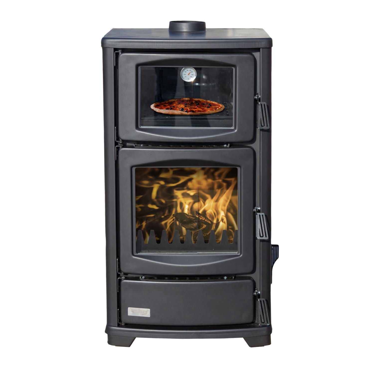 Teba Therm Kaminofen Kaminofen mit Backfach Teba TS 16 Mehrfachbelegung Holzofen