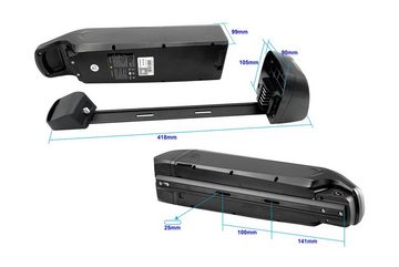 PowerSmart E-Bike Akku 36V 14,5Ah für Prophete CARGO Plus 20"/26" 20.ETL.10, mit Akkuhalter und Ladegerät 14500 mAh