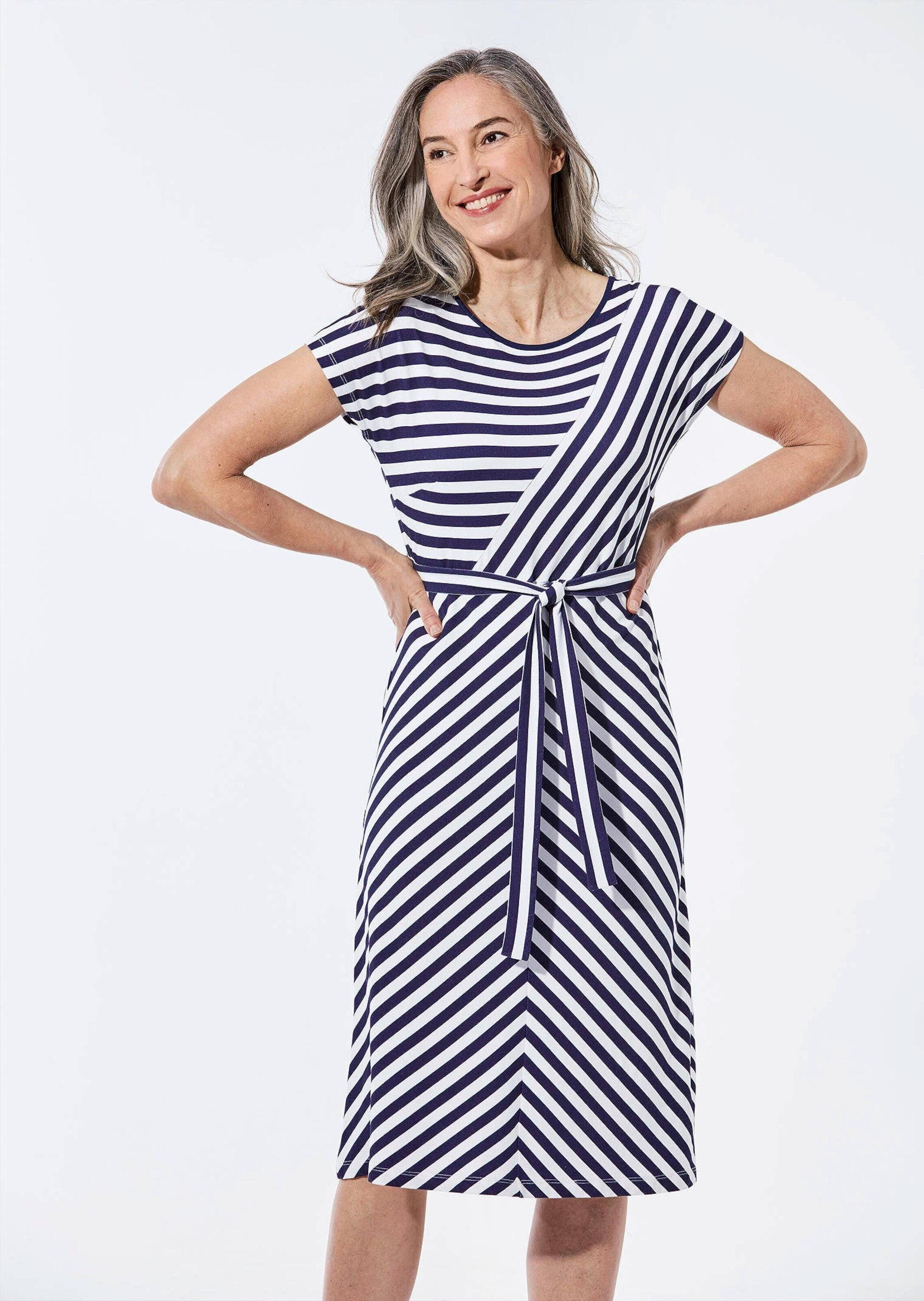 GOLDNER Sommerkleid Kleid mit U-Boot-Ausschnitt