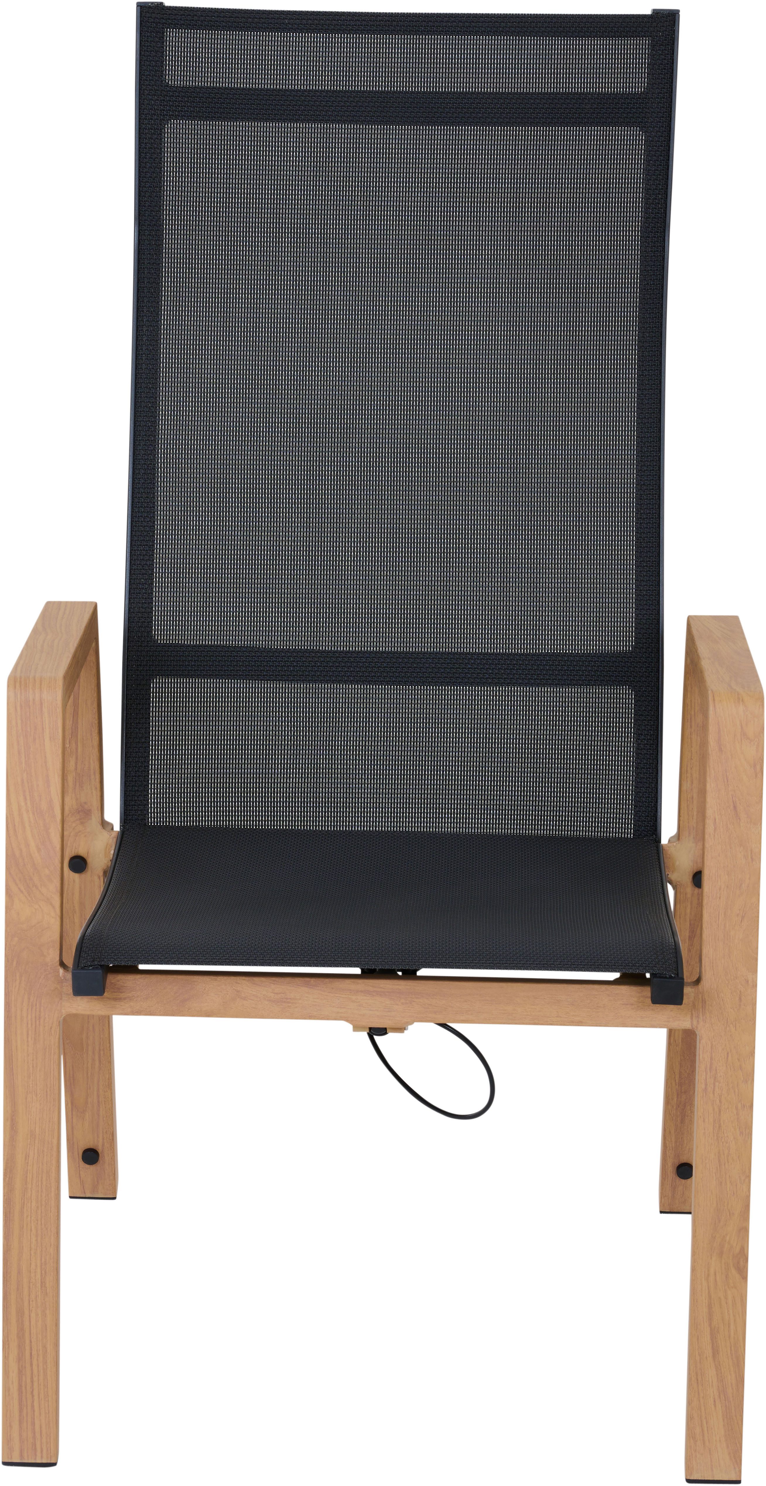 Siena Garden Gartensessel CATANIA Move Sessel, Aluminiumgestell in teaklook, Ranotex® Bezug