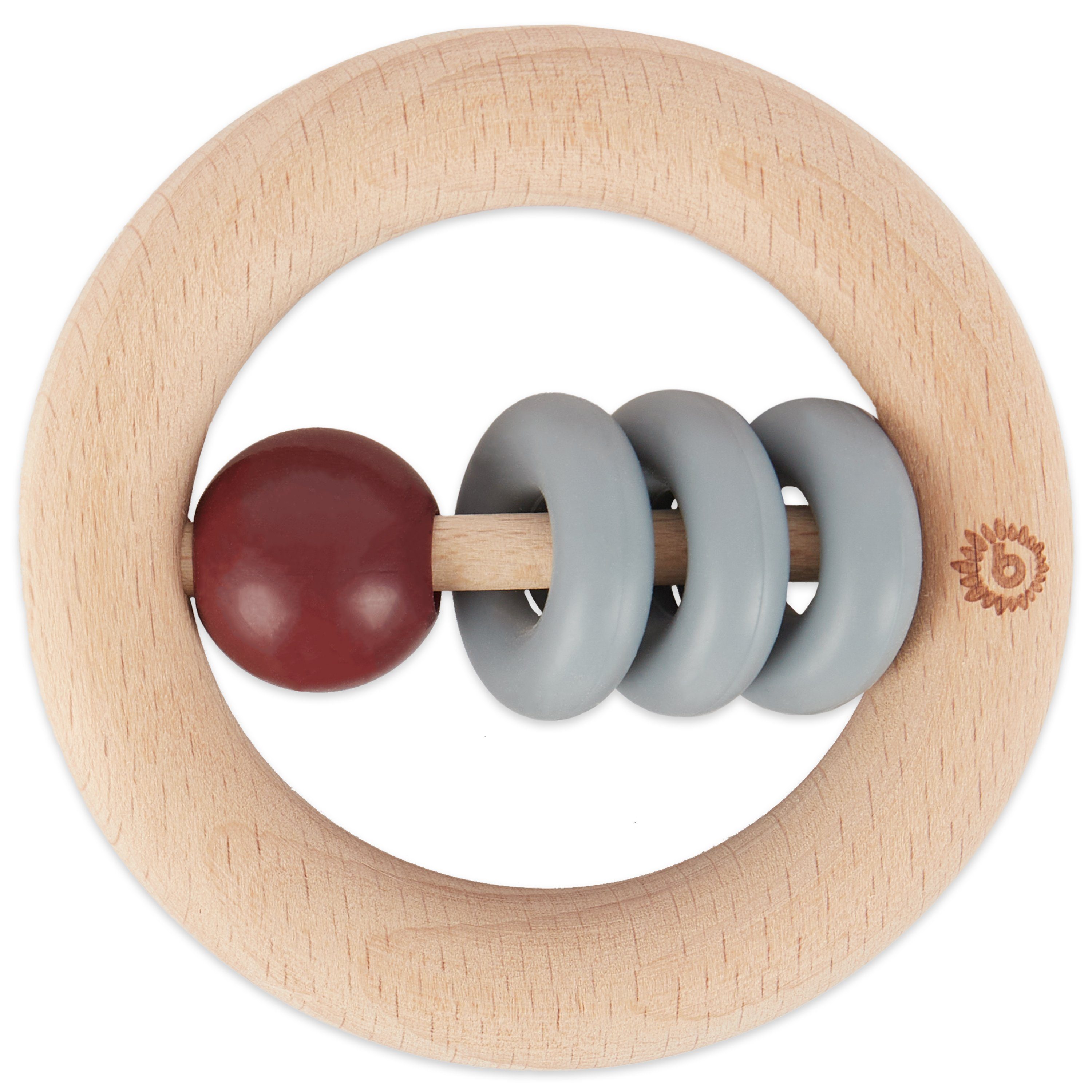 BIECO Beißring Bieco Holz Beißring Baby ab 0 Monate, Ø 8 cm Zahnungshilfe Baby Baby Greifling Holz Beissring Für Baby Zum Zahnen Motorikspielzeug Baby Beißring Baby