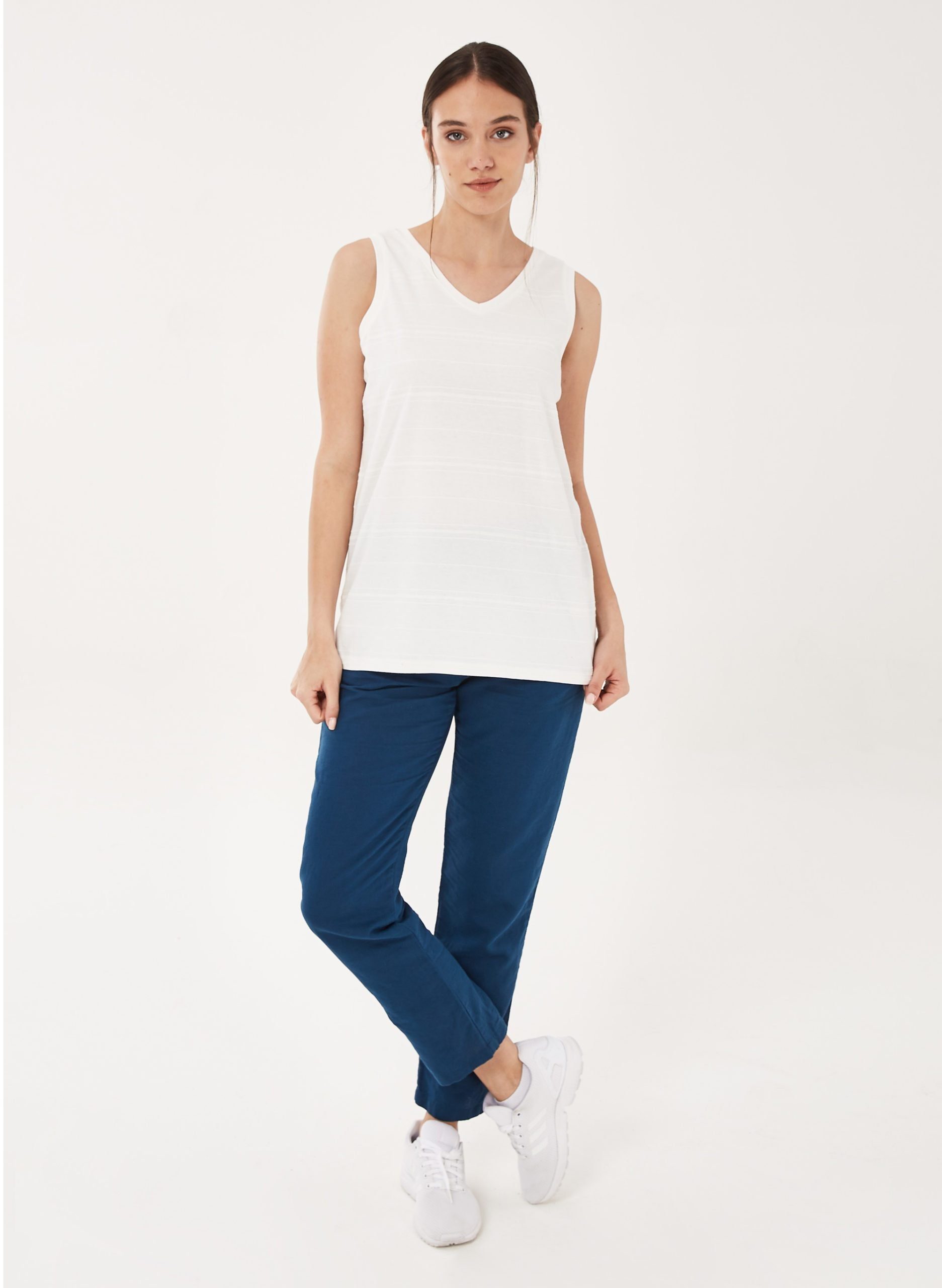 ORGANICATION 2-in-1-Top Top aus Bio-Baumwolle in Jacquard Jersey in White