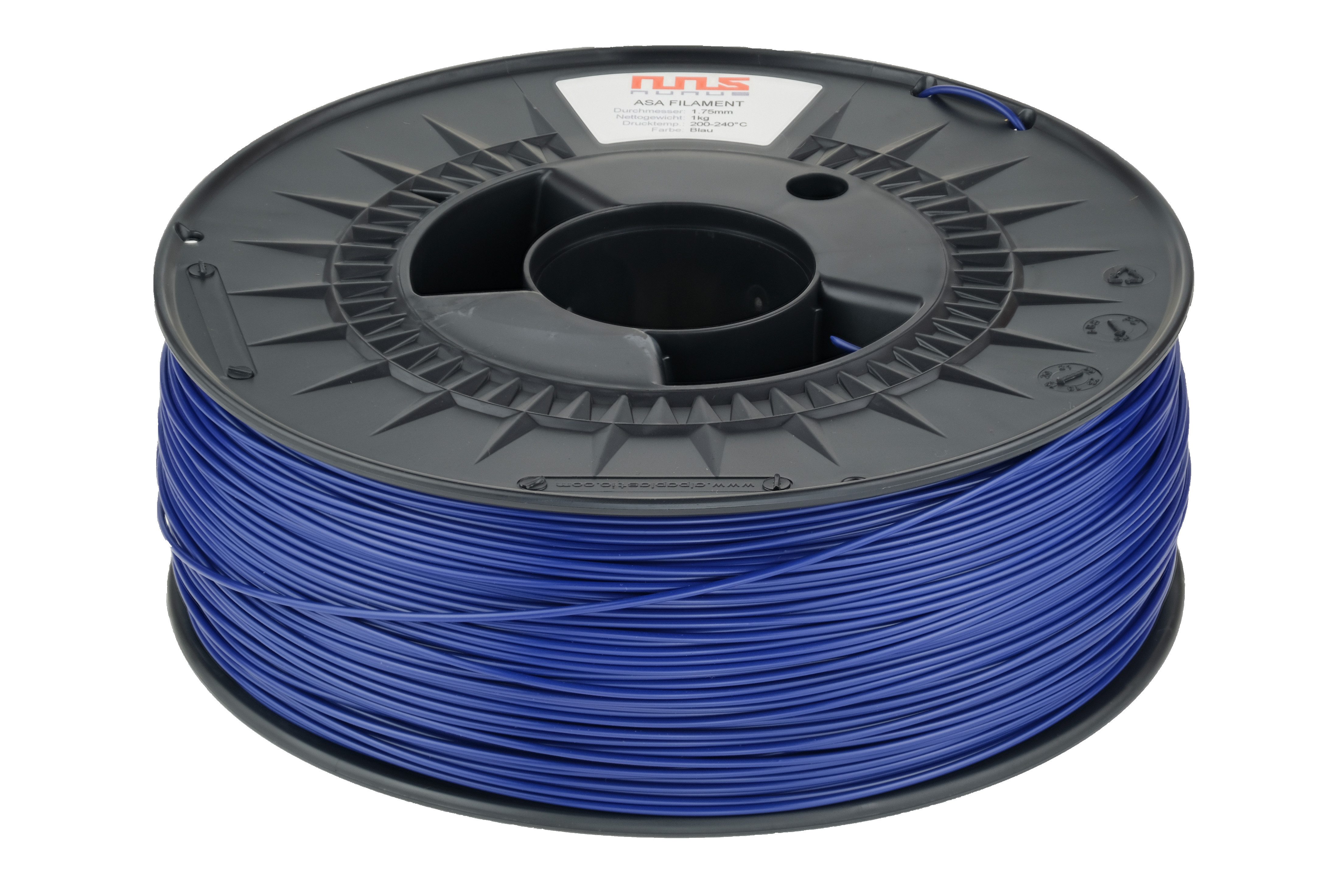 Nunus Filament ASA Filament 1,75mm 1kg Rolle Hitzbeständig und UV Beständig Filament