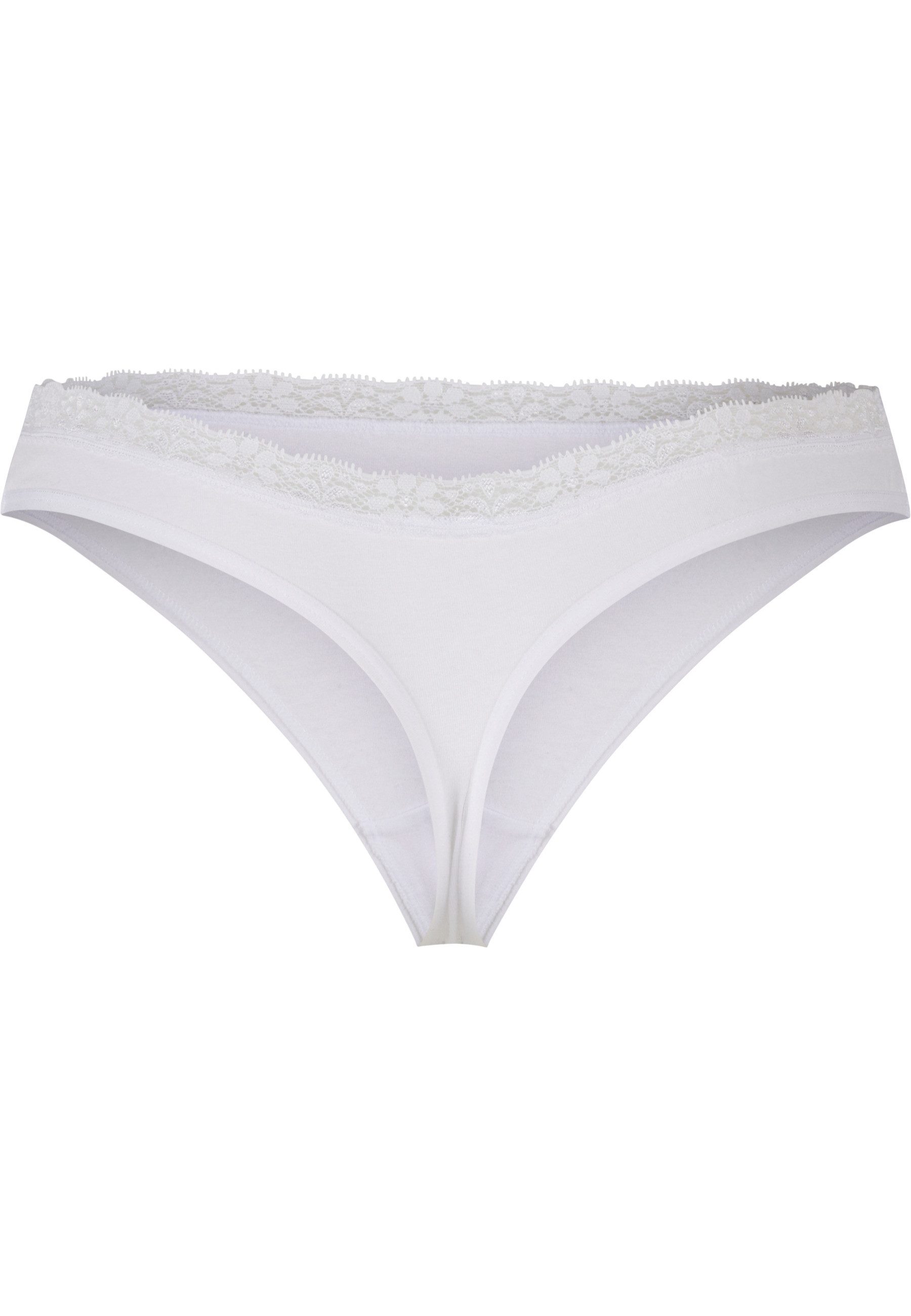 URBAN CLASSICS Panty Urban Classics Ladies Basic Cotton Tanga Lace 5-Pack