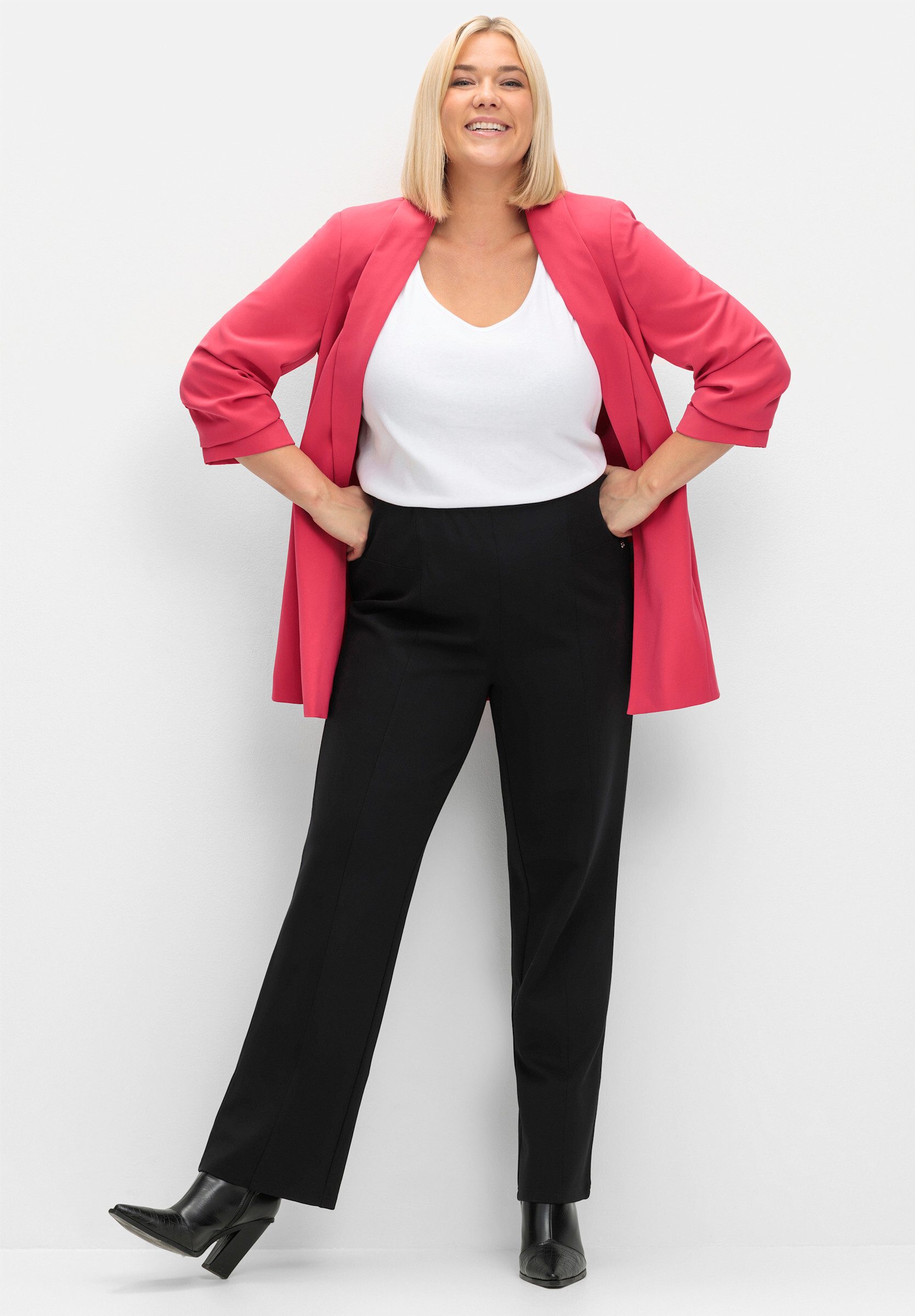 Sheego Jerseyhose Schlupfhose . aus Interlock, mit elastischem Bund günstig online kaufen