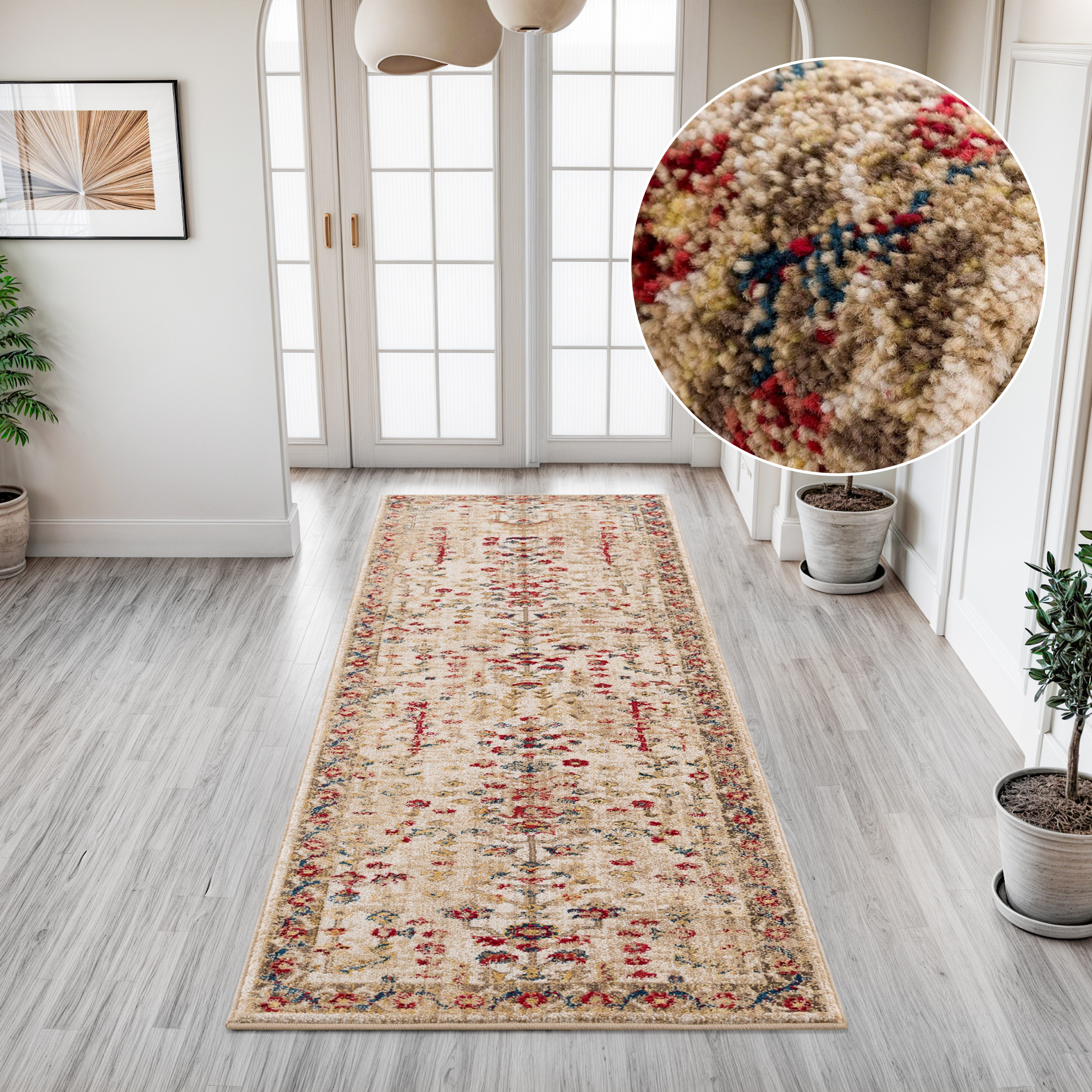 my home Läufer Clovis, rechteckig, Höhe: 11 mm, Teppich im Orient-Design, mit Bordüre, Vintage