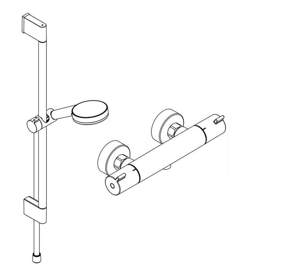 Thumbnail - hansgrohe Duscharmatur Hansgrohe Brause-Thermostat Ecostat Handbrause Crometta Länge 90cm #1