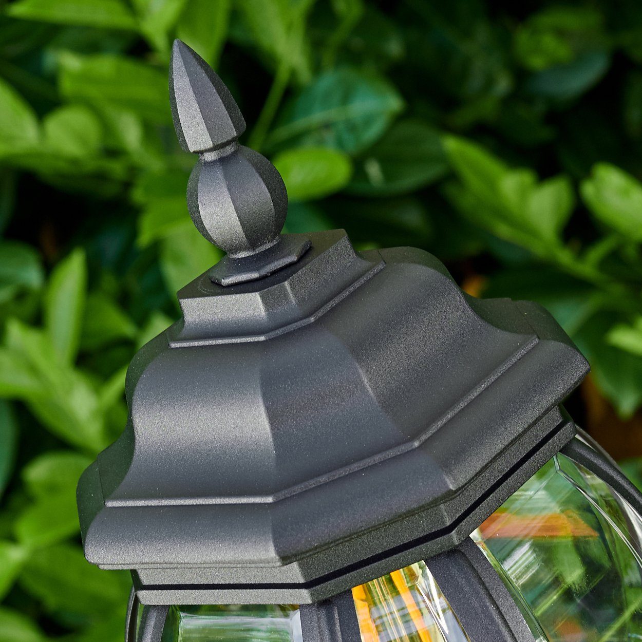 Aluguss Schwarz »Meyen« Außen-Stehlampe E27, hofstein 130cm, Leuchtmittel, Stehleuchte IP44 Außenleuchte, in mit ohne Kunststoff-Scheiben,