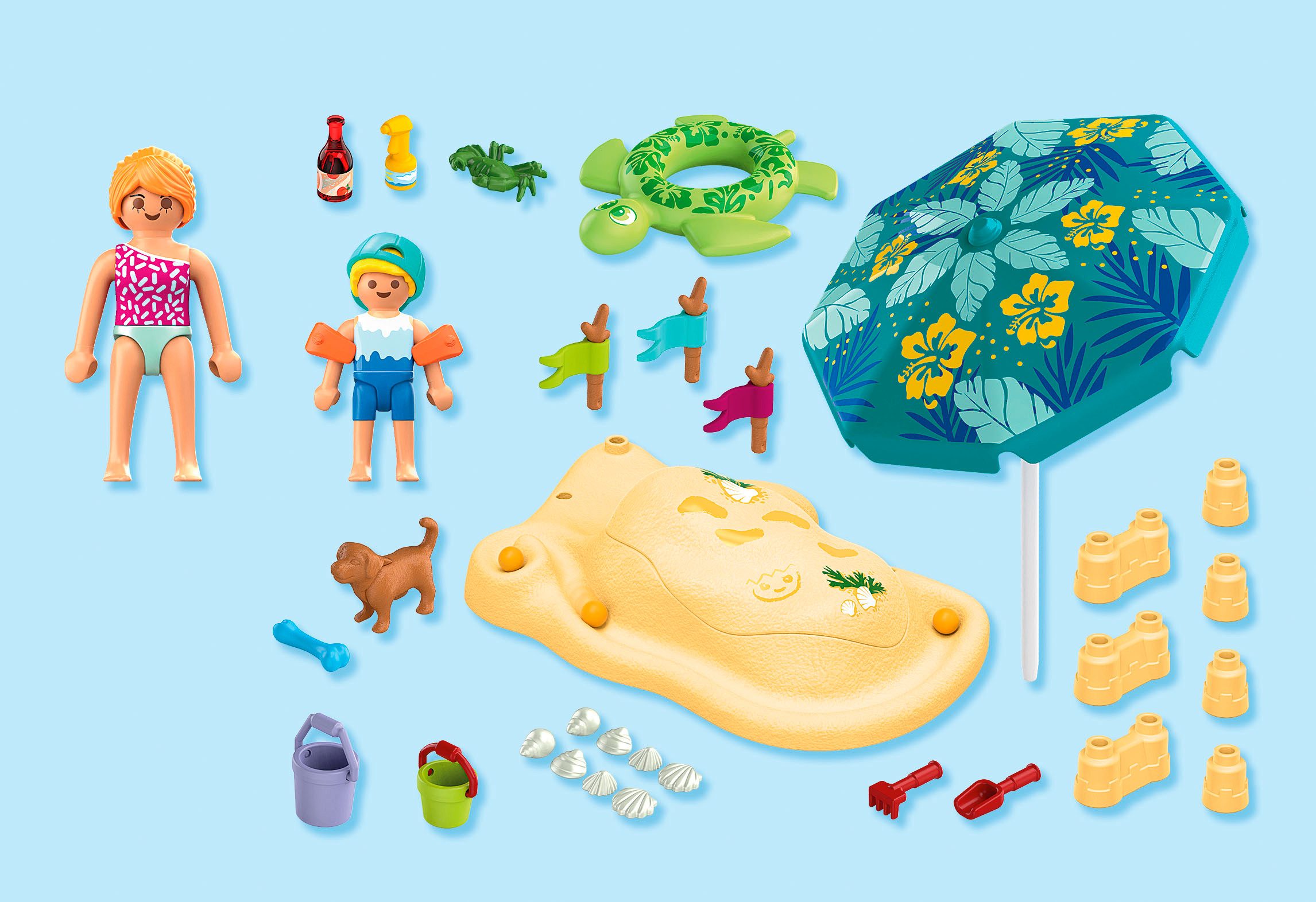 Playmobil® Familienspaß am Strand (71906), My Life Konstruktions-Spielset, (46 St), Made in Europe – Bild 3 von 5