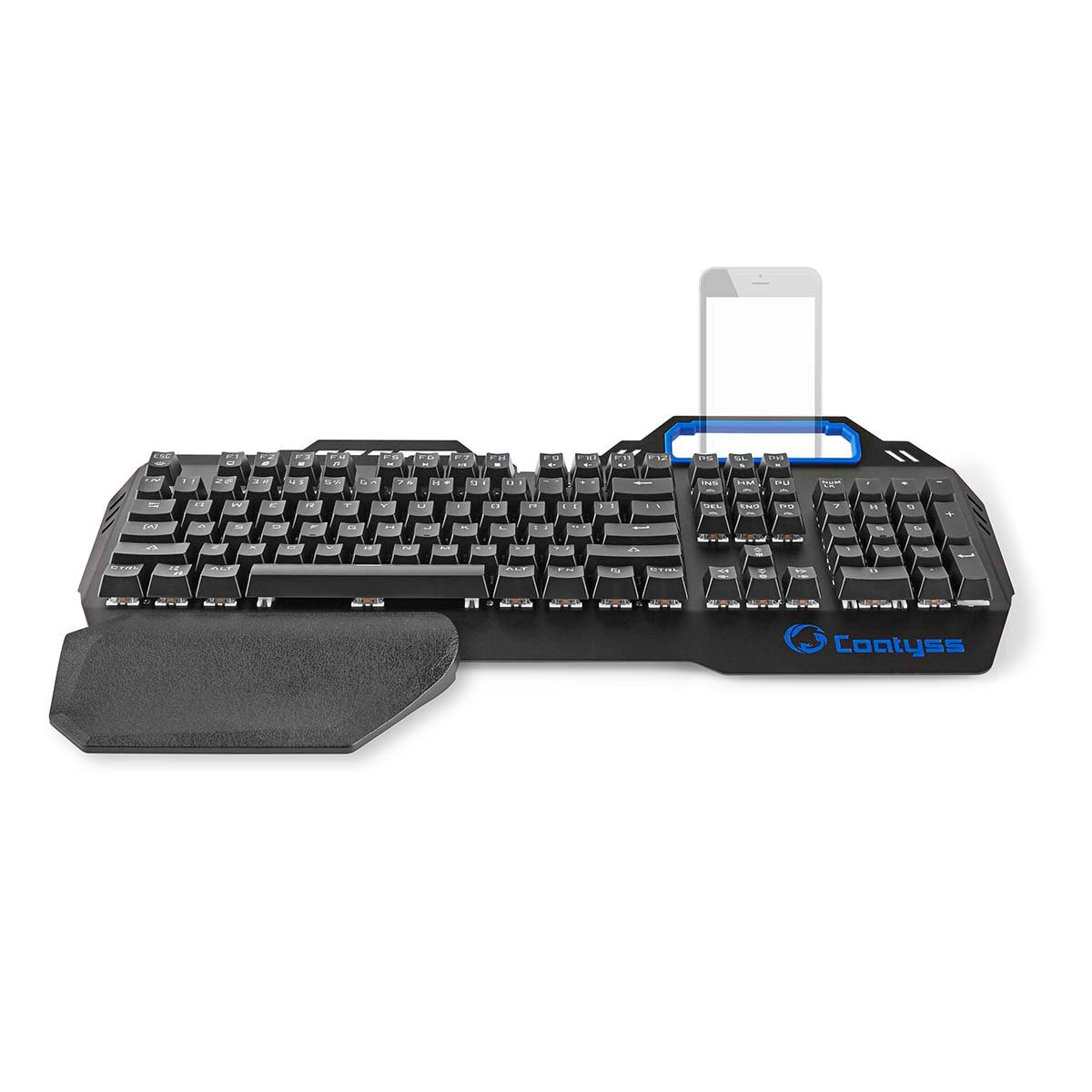 Nedis GKBD400BKUS Gaming-Tastatur (mechanische Tasten, RGB-Beleuchtung, für präzise Gaming-Performance)