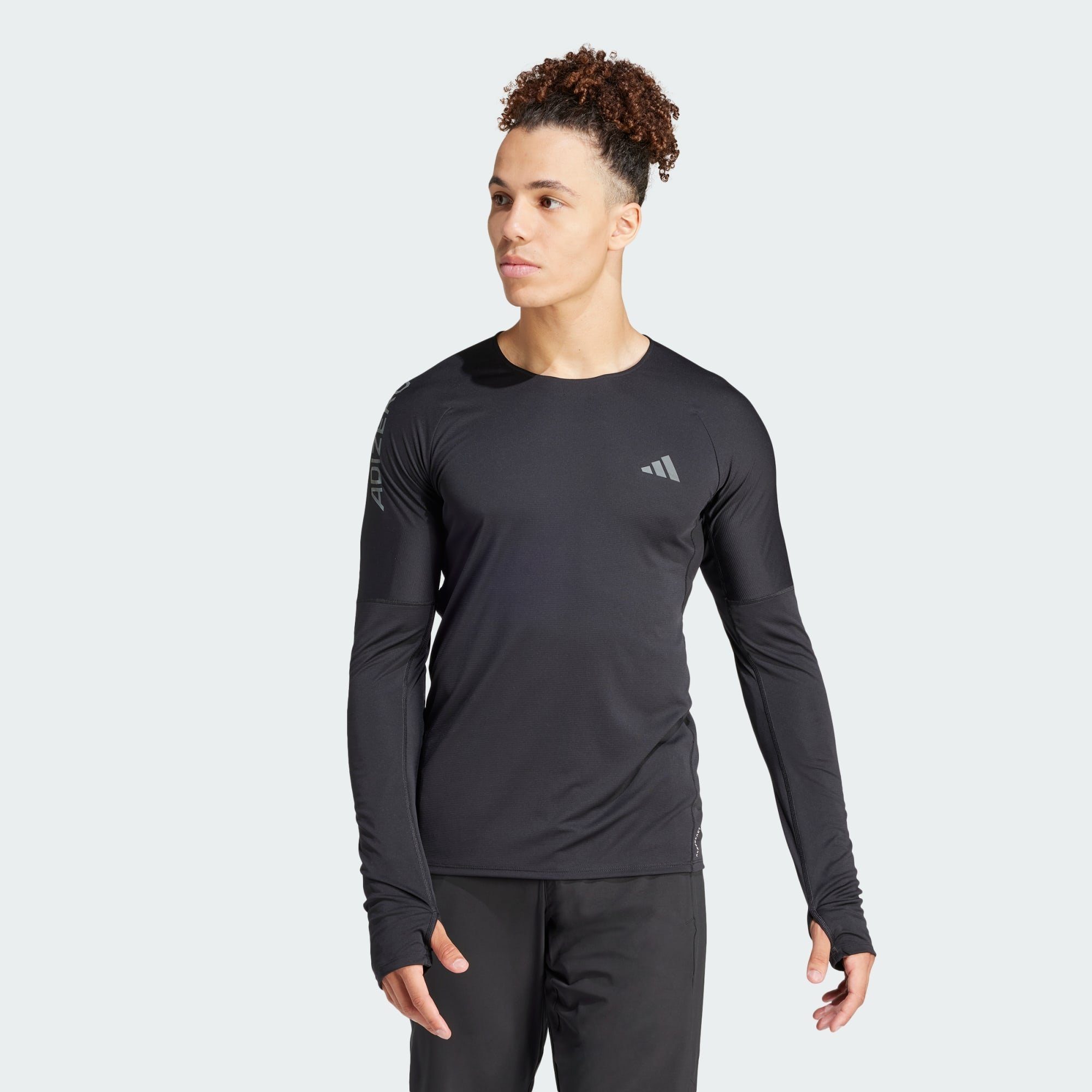 adidas Performance Laufshirt ADIZERO RUNNING LONGSLEEVE, Dieses Model ist  184 cm groß und trägt Größe