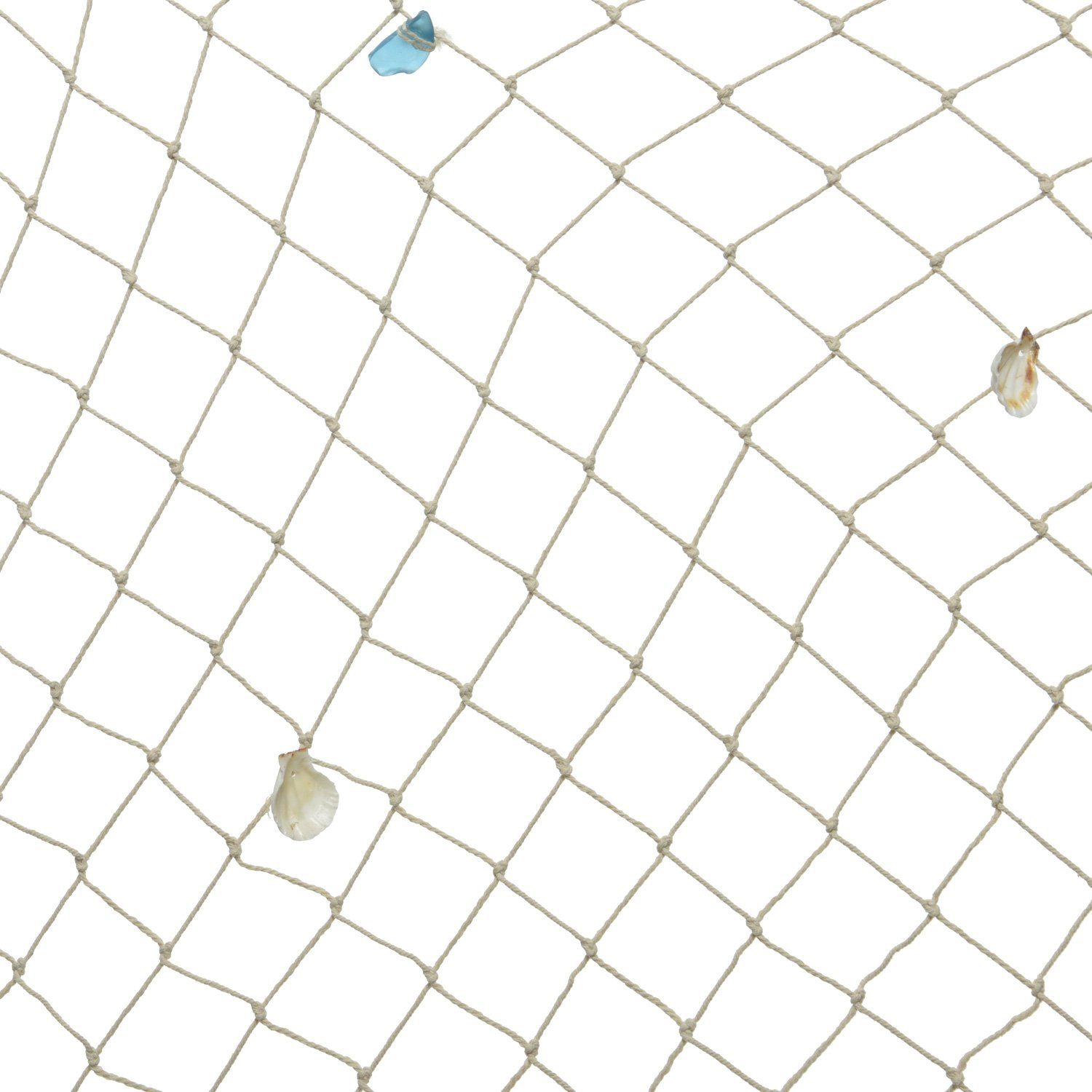 MARELIDA Dekoobjekt Deko Fischernetz mit Muscheln maritime Dekoration 100x140cm natur (1 St) | Deko-Objekte