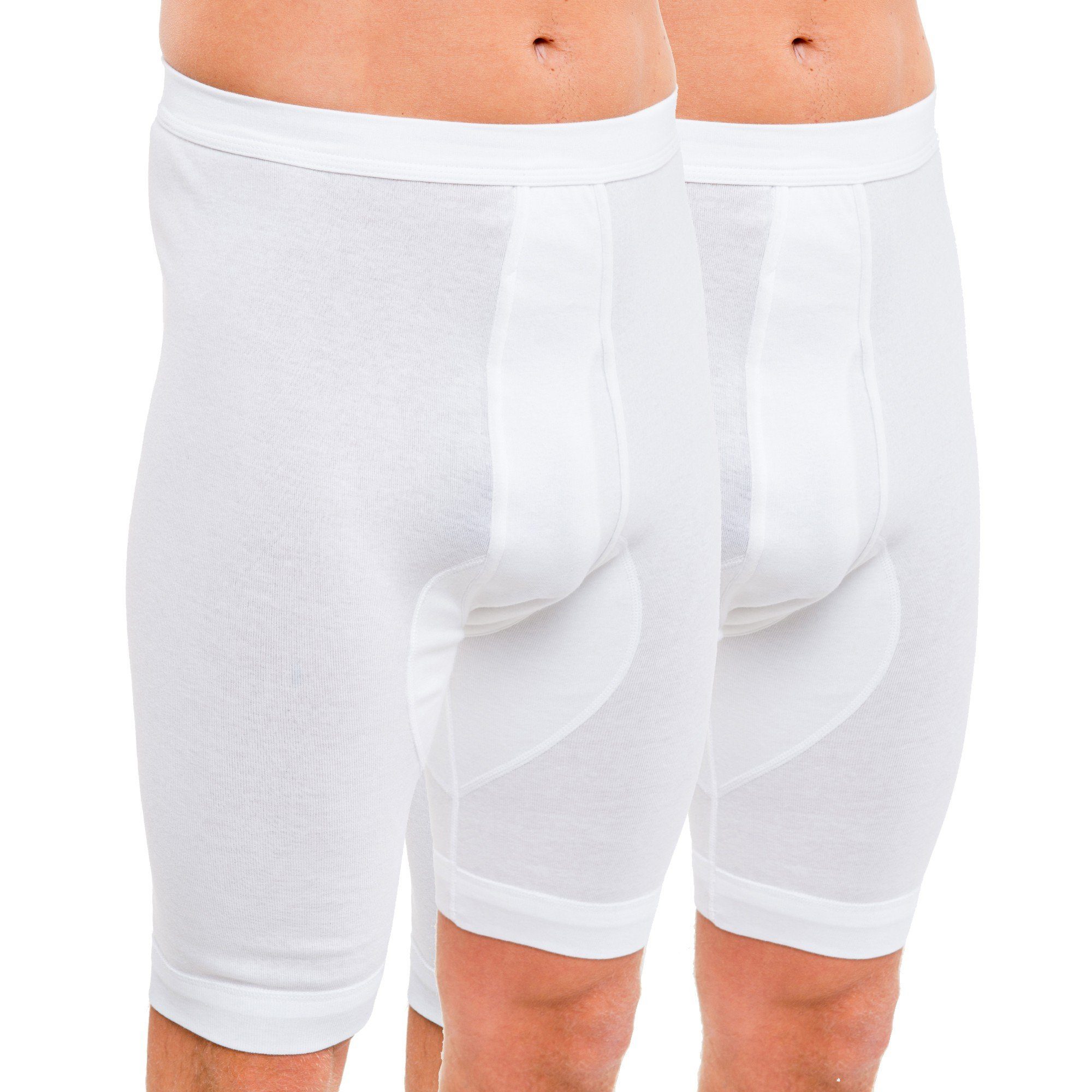 HERMKO Langer Boxer 3980 2er Pack Herren Longpant mit Eingriff, hoher Leib günstig online kaufen