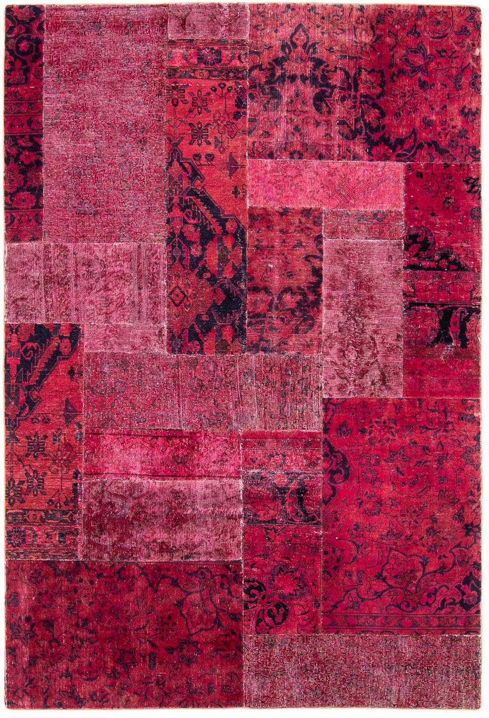 Teppich Patchwork - 269 - Einzelstück rechteckig, Höhe: mit Handgeknüpft, mm, cm Zertifikat morgenland, 180 x 7 Wohnzimmer, mehrfarbig