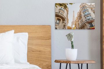 OneMillionCanvasses® Leinwandbild Frankreich - Eiffelturm - Paris, (1 St), Wandbild Leinwandbilder, Aufhängefertig, Wanddeko, 30x20 cm