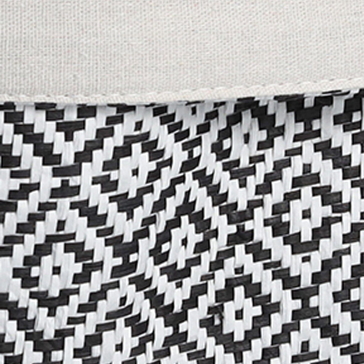 Baumwolle/Papier, ca. Present 28 Aufbewahrungskorb Zeller x 25/28 Mosaik, schwarz/weiss, 28 x cm