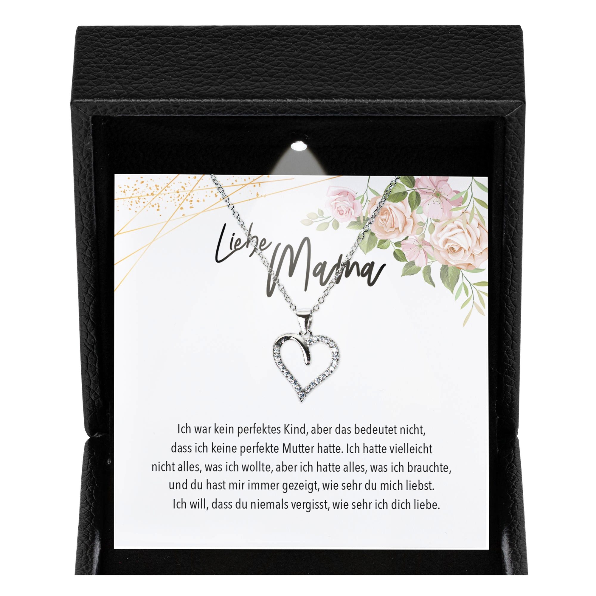 Schmuckset Liebe Mama Geschenk Muttertag Frauen Halskette Damen Herz Collier