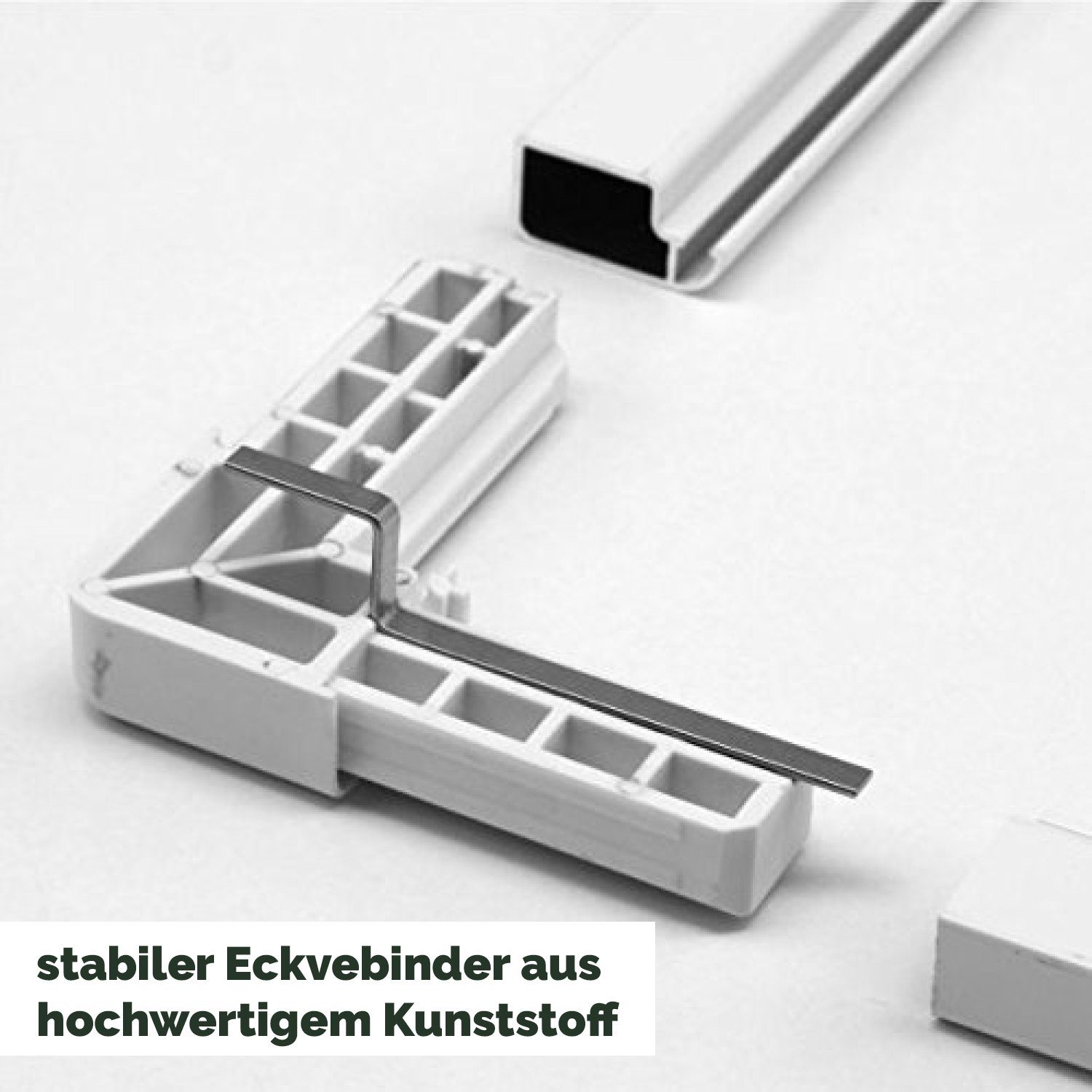 Fenstergitter Fenster Nematek Insektenschutz-Fensterrahmen Fliegengitter LIGHT Insektenschutz Mückengitter Weiß