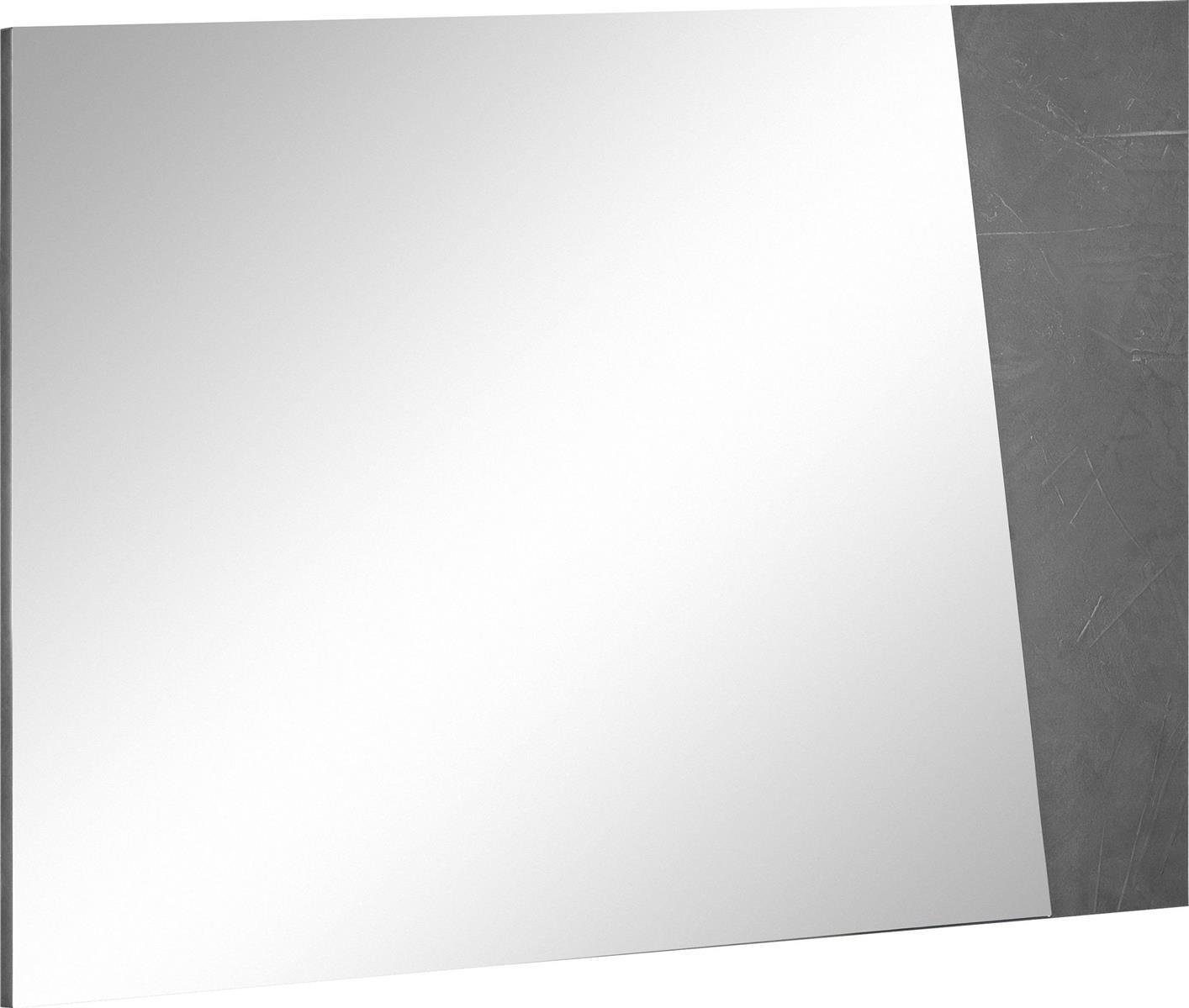 möbelando Wandspiegel Tiefe Höhe Nachbildung cm, in 2 Schiefer cm Moderner aus Trägerplatte Spanplatte Spiegel, Nachbildung. 60 Breite Absetzung 80 und cm, Schiefer Viterbo, matt