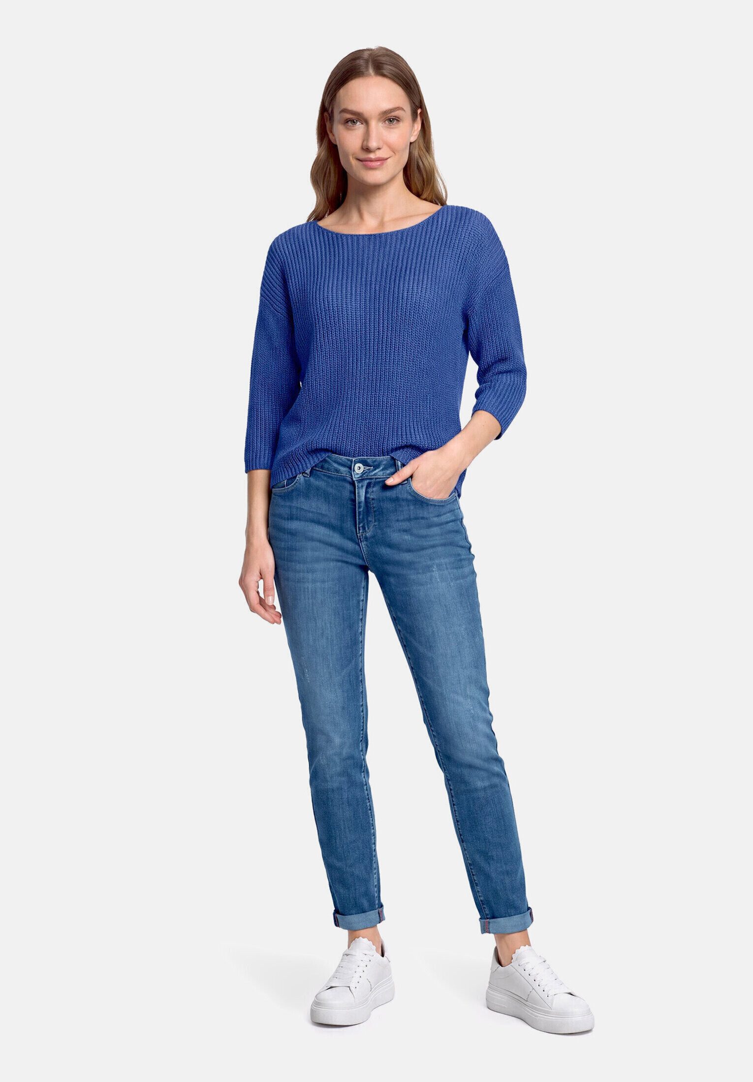 Betty Barclay Strickpullover Damen mit Rippenstruktur (1-tlg)