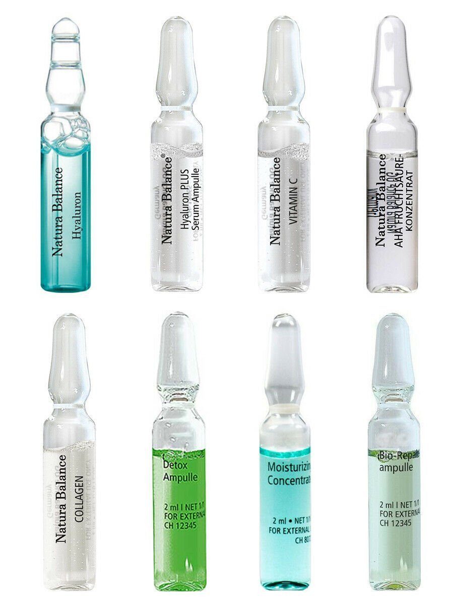 Gesichtspflege 24 Ampullen 8 Sorten Hyaluron Serum 2ml Kollagen Retinol Gesicht