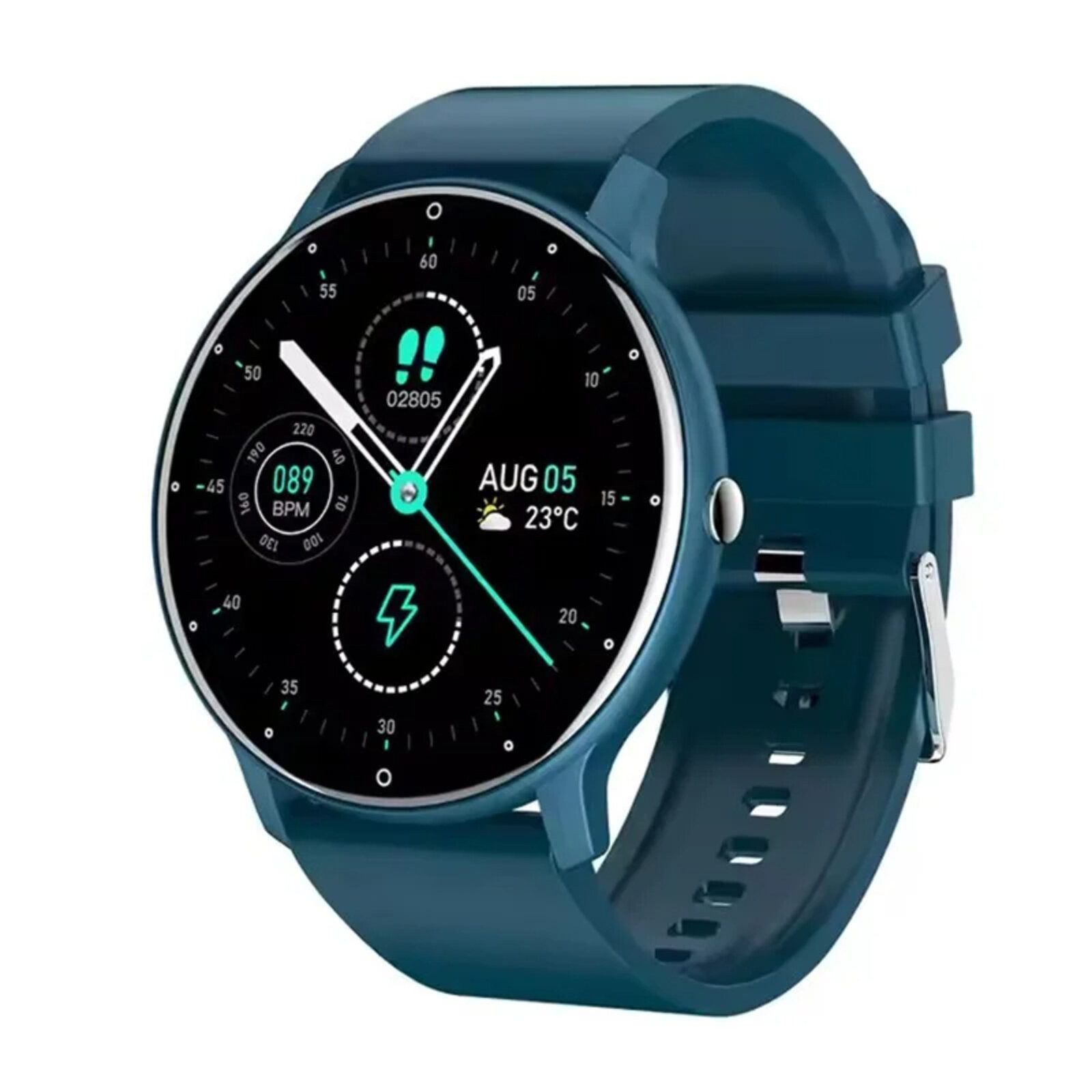 Nagham Ghazal Aswad Smartwatch Bluetooth Anruf 1,28 Zoll AI Stimme Sport 2025 Smartwatch (4,6cm cm)