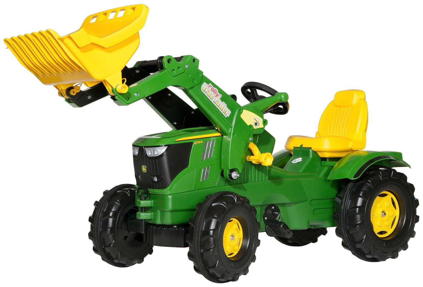 rolly toys® Tretfahrzeug John Deere 6210R, Kindertraktor mit Lader