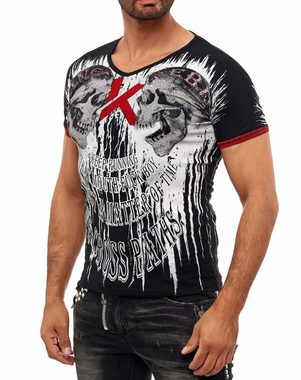 KINGZ T-Shirt mit trendigem Totenkopf-Druck