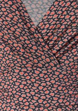 Vivance Jerseykleid mit Alloverdruck in Wickeloptik, Sommerkleid, Strandkleid, casual-chic