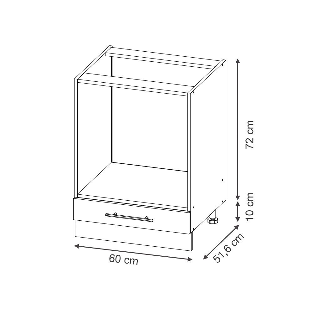 Vicco Herdumbauschrank Fame-Line, Schwarz gestreift/Weiß, 60 cm ohne Arbeit günstig online kaufen