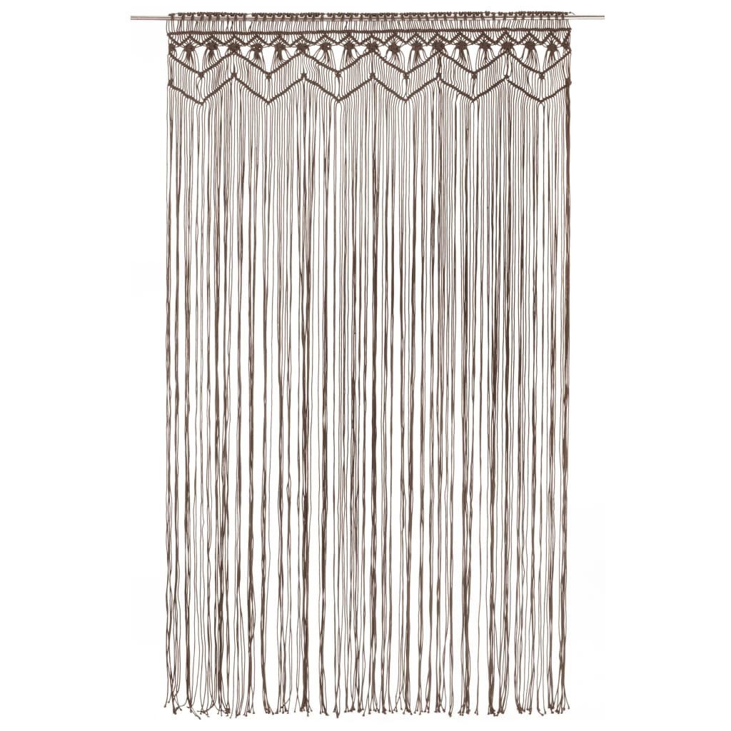 vidaXL Vorhang, Makramee Vorhang Taupe 140x240 cm Baumwolle