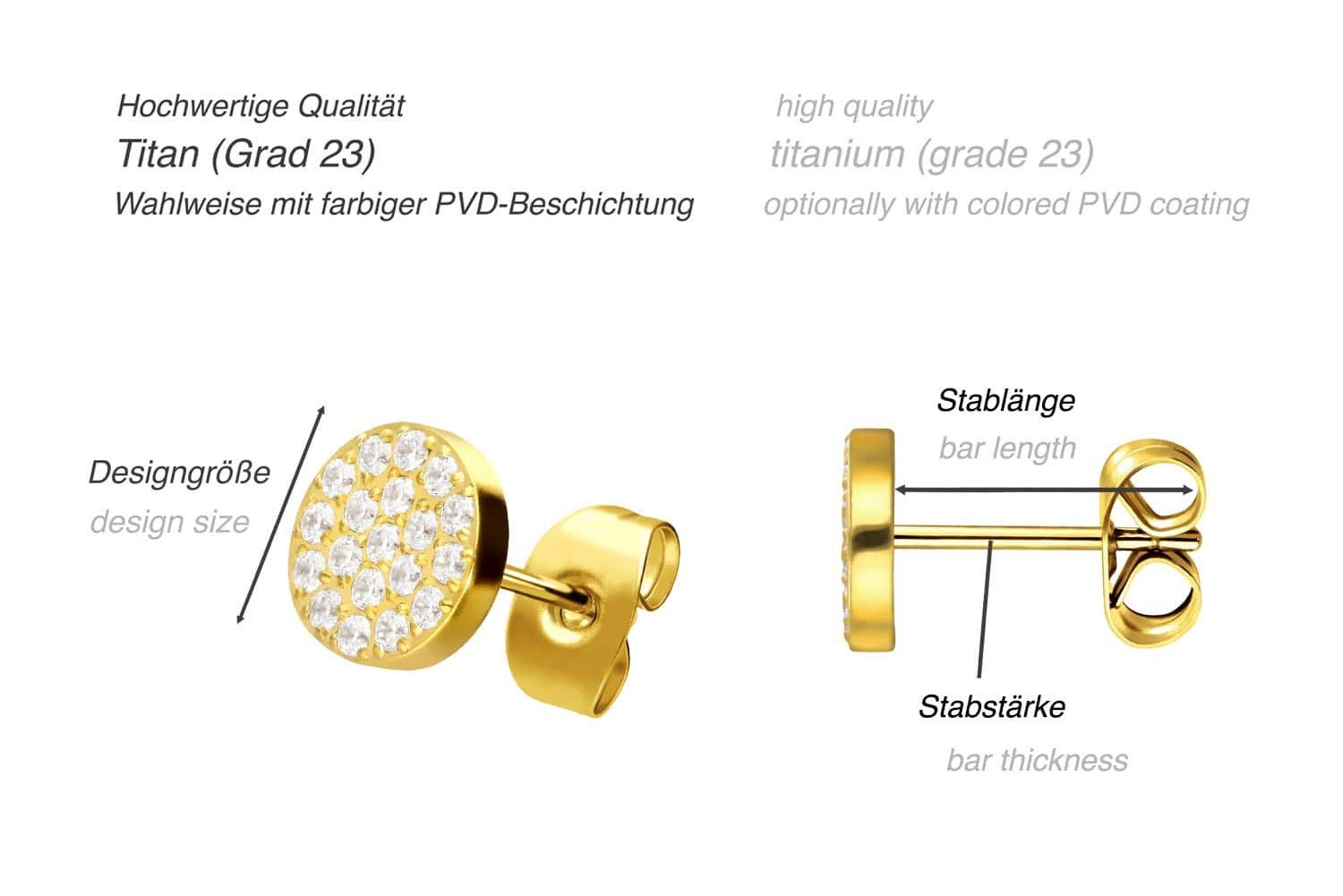 FILANGO Paar Ohrstecker Titan Ohrstecker DISC günstig online kaufen