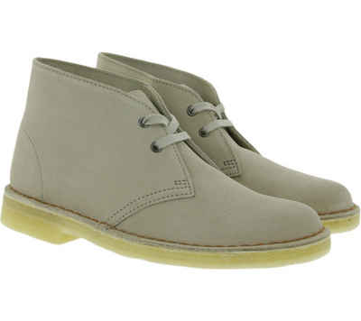 Clarks Clarks Originals Damen Boots schicke Veloursleder-Stiefeletten Desert Boot Stiefel Beige Stiefel